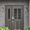 Hello Honey® Robert Stevenson Lighting Jaxon Brushed Nickel Metal & Seedy Glass Outdoor Wall Sconce